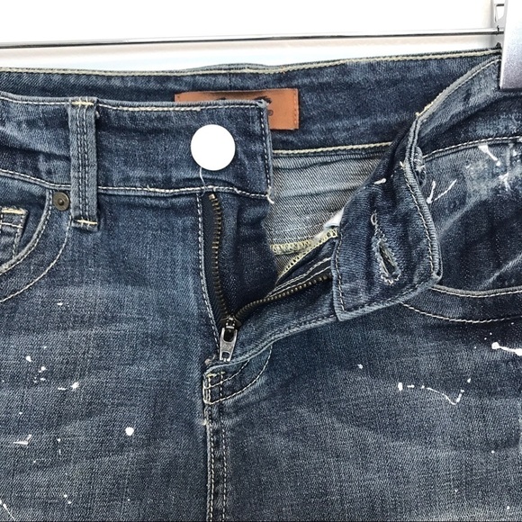 Seven 7 Denim Micro Mini Released Hem Bleach Detail 25 - Picture 4 of 8